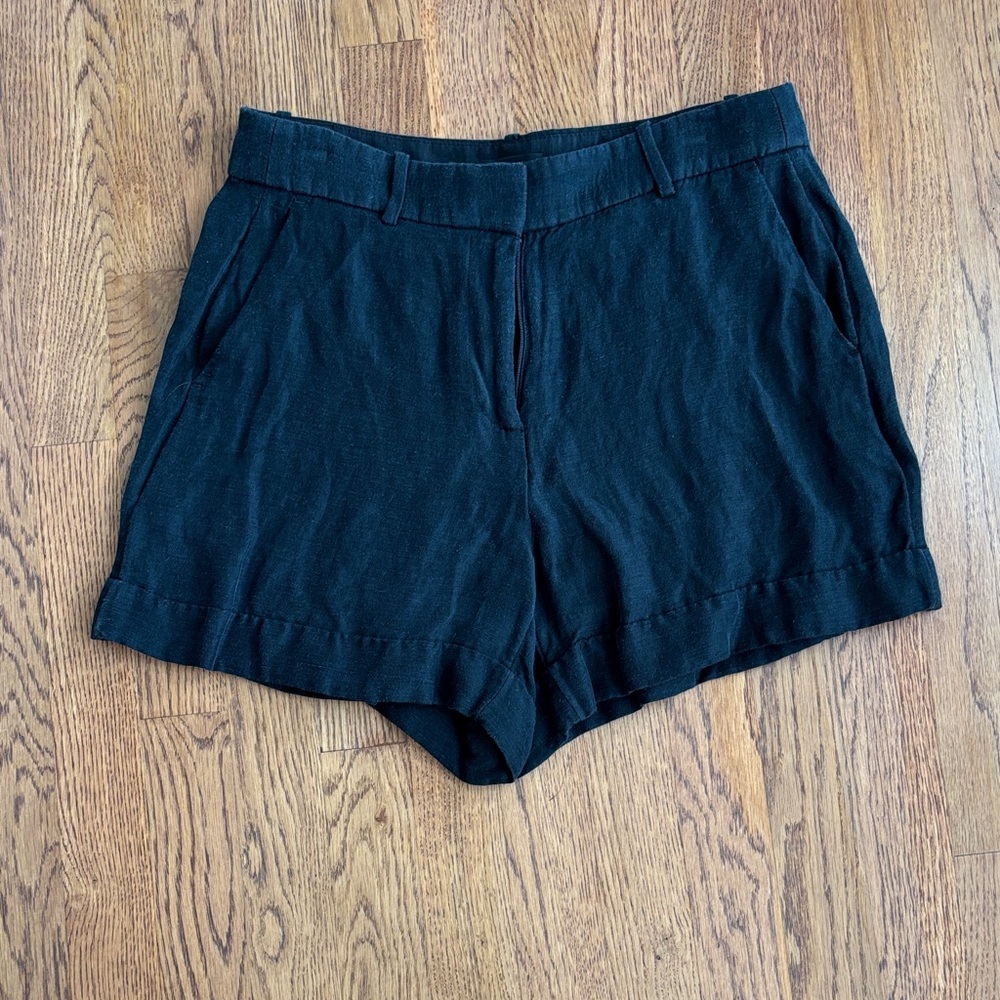 Women's Black Shorts JCrew linen size 6